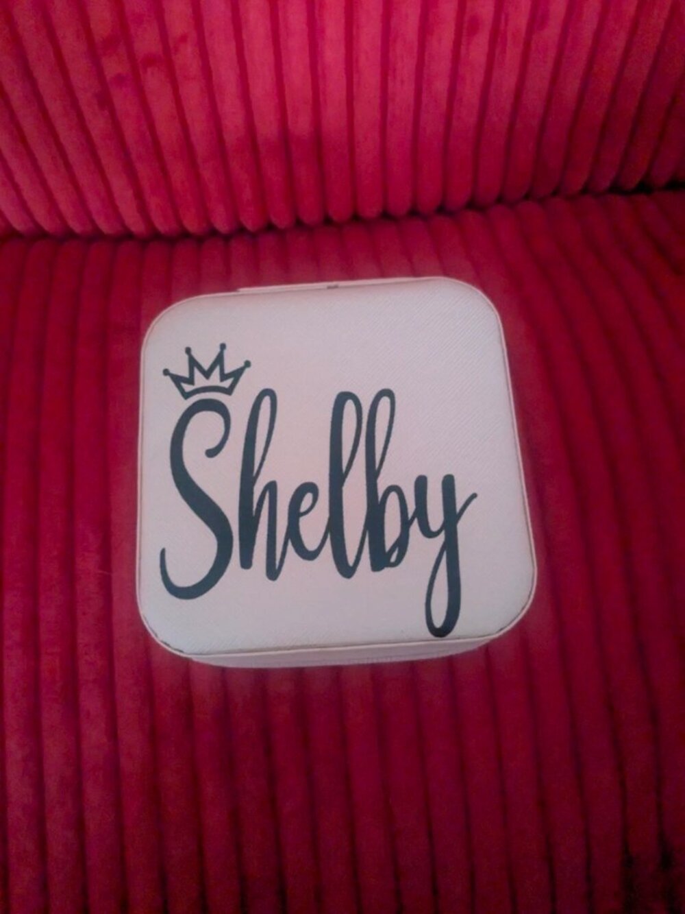 Monogrammed Light Pink "Shelby" Small Travel Jewelry Box